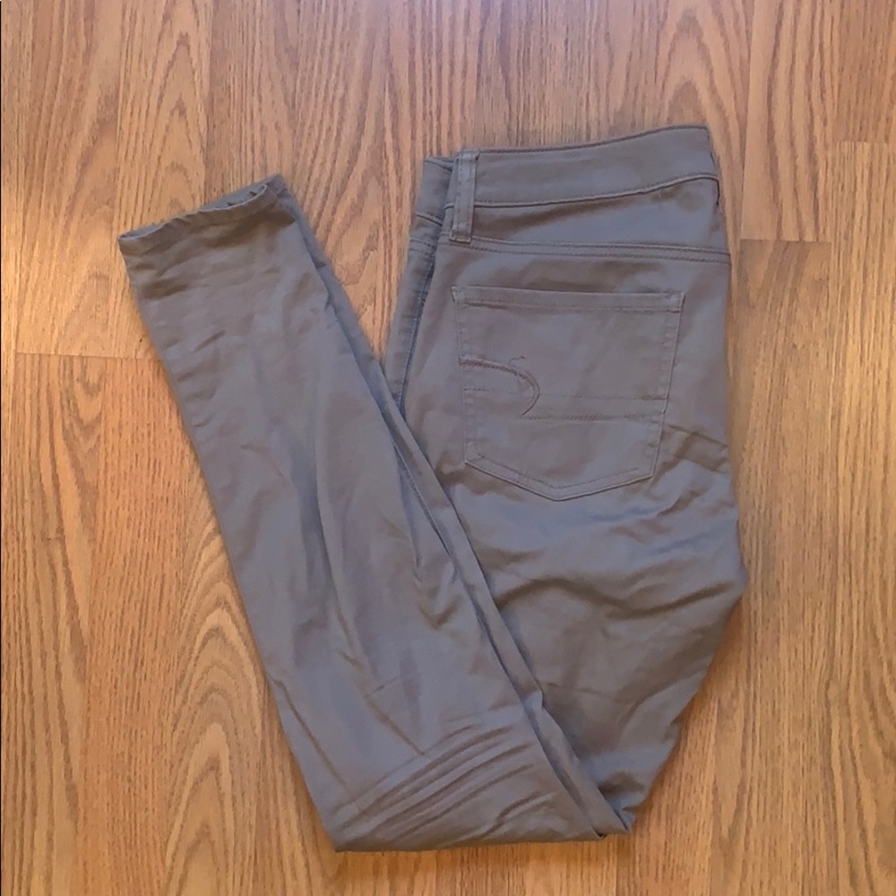 American Eagle Super Stretch Size 6 Olive Jegging